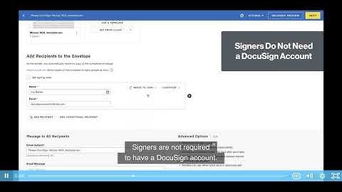 Sending Envelopes in DocuSign Video