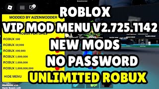 Roblox Mod Menu v2.725.1142 | Unlimited Robux, Unlimited Jump, Fly, WallHack, Chams, Speed, More...
