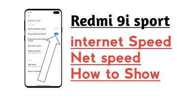 Redmi 9i sport internet speed net Speed How to Show