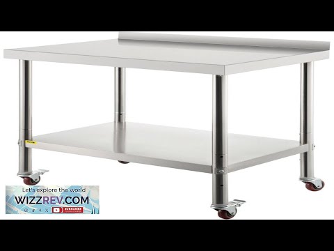 Video VEVOR Stainless Steel Prep Table 30 x 24 x 35 Inch 440lbs - youtube