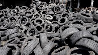 Inside America's Tire Recycling Powerhouse! 🤯 | Watch Old Tires Become NEW Gold!