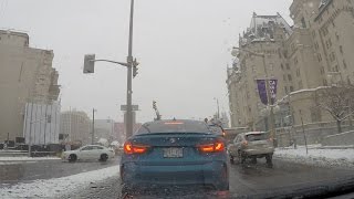 GoPro Time Lapse Driving in a Snow Storm Ottawa, Canada