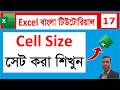 Cell Size in Excel পুরো গাইড  Row Height &amp; Column Width পরিবর্তনের সহজ নিয়ম