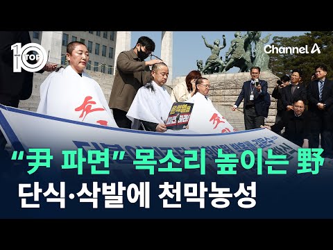 “尹 파면” 목소리 높이는 野…단식·삭발에 천막농성까지 / 채널A / 뉴스TOP 10
