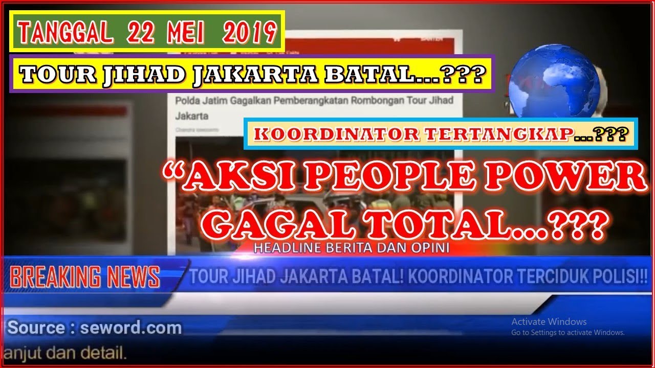 BREAKING NEWS : KOORDINATOR TERTANGKAP POLISI? TOUR JIHAD JAKARTA GAGAL TOTAL!!! - YouTube IDN NEWS BREAK