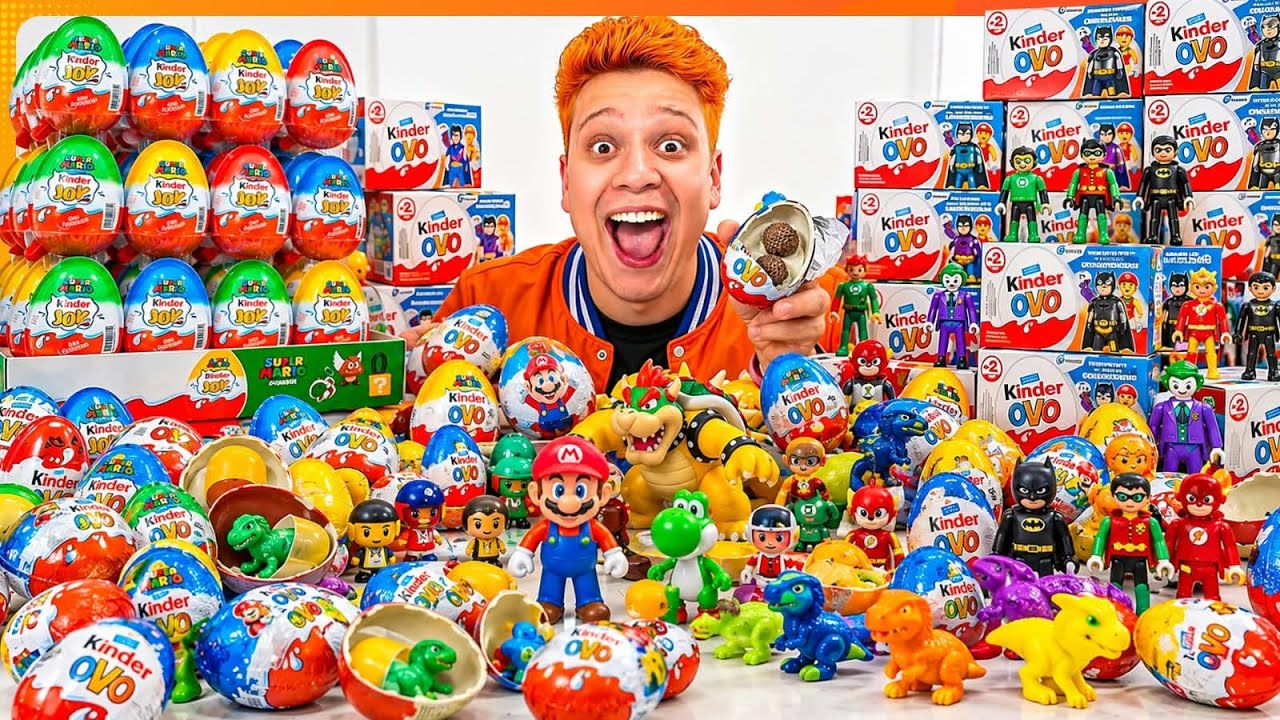 GASTEI 1000 REAIS EM KINDER OVOS ULTRA RAROS! COMPLETEI TODAS COLEÇÕES!