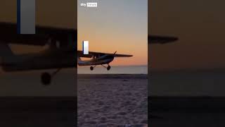 Plane makes emergency landing on NY beach