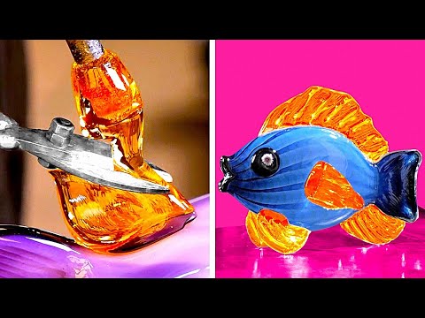 Satisfying Glass Blowing Craft And Other Mesmerizing Mini Crafts With Resin, Wood And