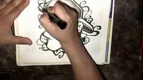 Learn to draw a graffiti character by wizard
