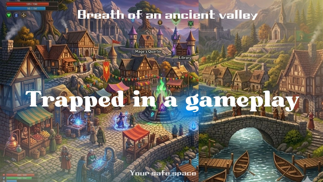 Breath of an ancient valley| Tranquil music for a mystic advanture| 困在游戏中|Echo of peacefull village