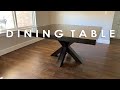 Making a square alder dining table with intersecting x base