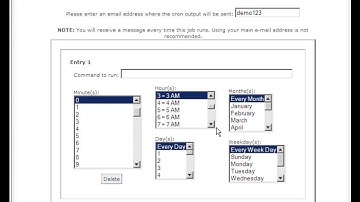 Setting up a cron job