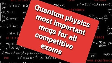 quantum physics most important problems with solutions for all competitive exams