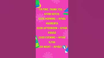basic Finnish words  #beginners #finnishlanguage #language
