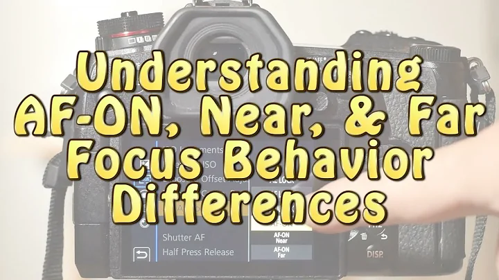 Understanding Panasonic Lumix G9 Firmware 2.4 AF-ON, near and far focus behavior differences