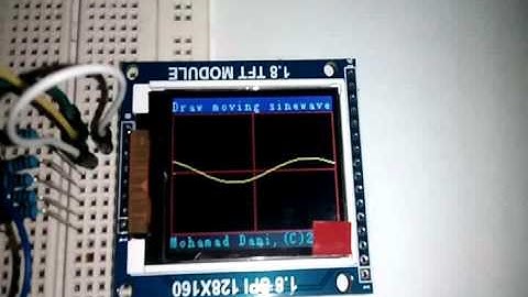 Trigonometry Function Drawing with SPI 1.8" TFT LCD and Arduino Duemilanove