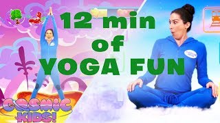 cosmic kids yoga compilation 12 min of yoga fun