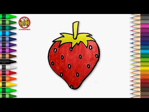 Gampang Banget, Ayo Menggambar Buah Stroberi (Strawberry)