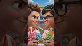 usa&amp; india ice cream 🍦 challenge #ai #shorts  #youtubeshorts #god