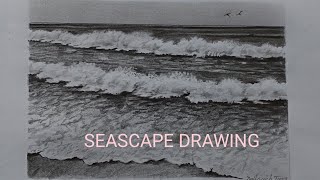 How To Draw Sea Waves || A breaking wave drawing