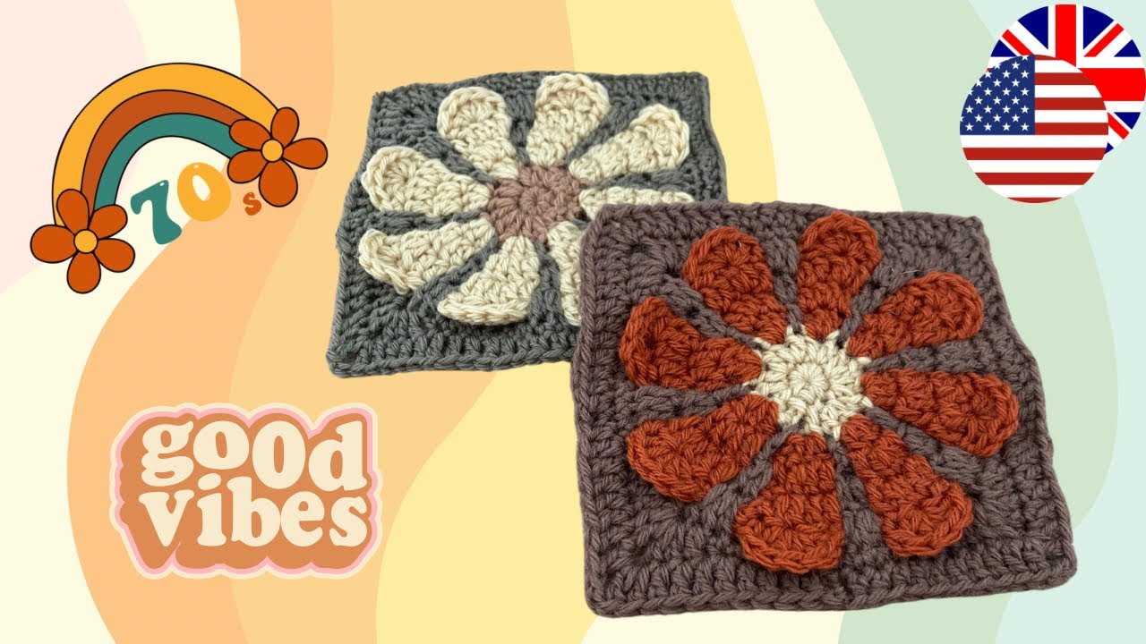 Free tutorial: retro granny square - Crafternoon Treats