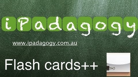 iPadagogy - App Review - FlashCards++ Tutorial