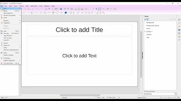 LibreOffice Impress Presentation tutorial File menu Part 1 in hindi