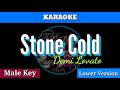 Stone Cold by Demi Lovato ( Karaoke : Male Key : Lower Version)