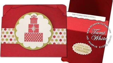 Quick, easy and AWESOME Gift Card Holder featuring Stampin Up Pop 