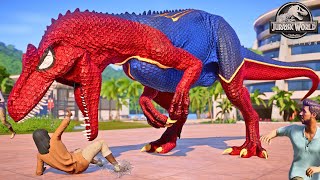 Iron Suit SPIDEY Allosaurus vs. Carnage, Captain America & She-Hulk Dino Battle in Jurassic World by maDinosaurs 48,589 views 4 weeks ago 9 minutes, 3 seconds