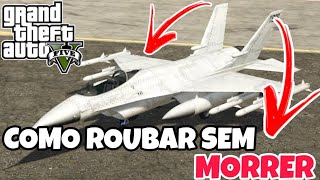 Como Roubar um Jato Militar P-996 Lazer e Acasalar no Ar - Grand Theft Auto  V - GTA5 