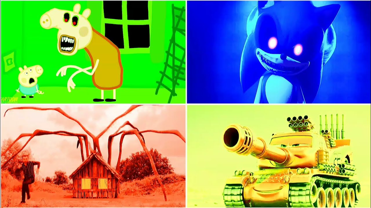 PEPPA PIG EXE 🆚 SONIC EXE 🆚 HOUSE HEAD 🆚 MCQUEEN TANK - COFFIN DANCE SONG | TILES HOP 