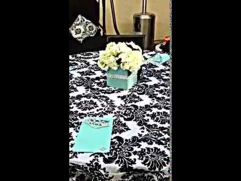 Breakfast at Tiffany's bridal shower.by Amazing Flowers