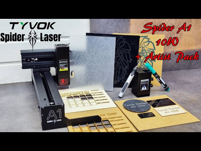Compact and Foldable Tyvok Spider A1 Laser engraver with 10W Laser 