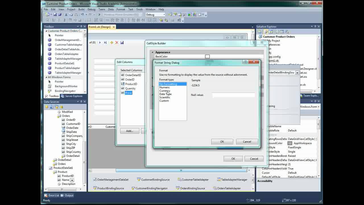 SQL Server 2008 show datas with Visual Studio VB Frame 2 - YouTube