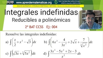 Integrales indefinidas reducibles a polinómicas. 2bat ccnn2 21. José Jaime Mas.