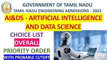 Artificial Intelligence and Data Science CHOICE LIST |Overall Priority Order with Probable Cutoff