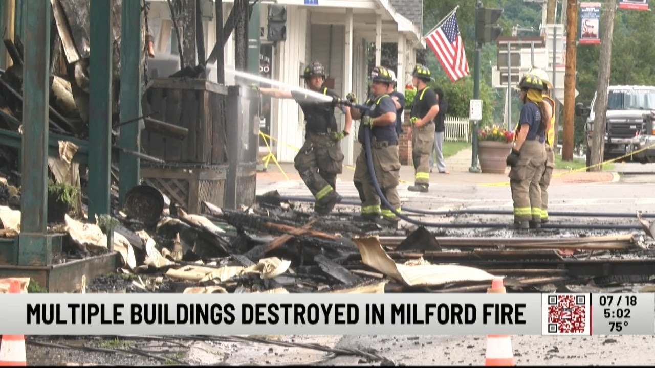 Multiple Buildings Destroyed in Milford Fire
