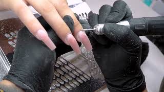 Beautiful Flower Matte Black French | 2024 Sping Nail Art | ORIGÉN Nail Art LINERS | UNAS ACRILICAS