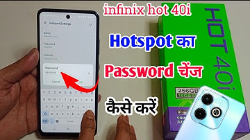 infinix hot 40i hotspot password setting | how to change hotspot password infinix hot 40i
