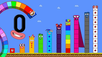 Number Zero and Mario Snake vs the Giant Block Mix Level Up Maze