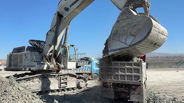 Liebherr 984 Excavator Loading 4 Axle Trucks & Operator View - Sotiriadis/Labrianidis Mining 4k