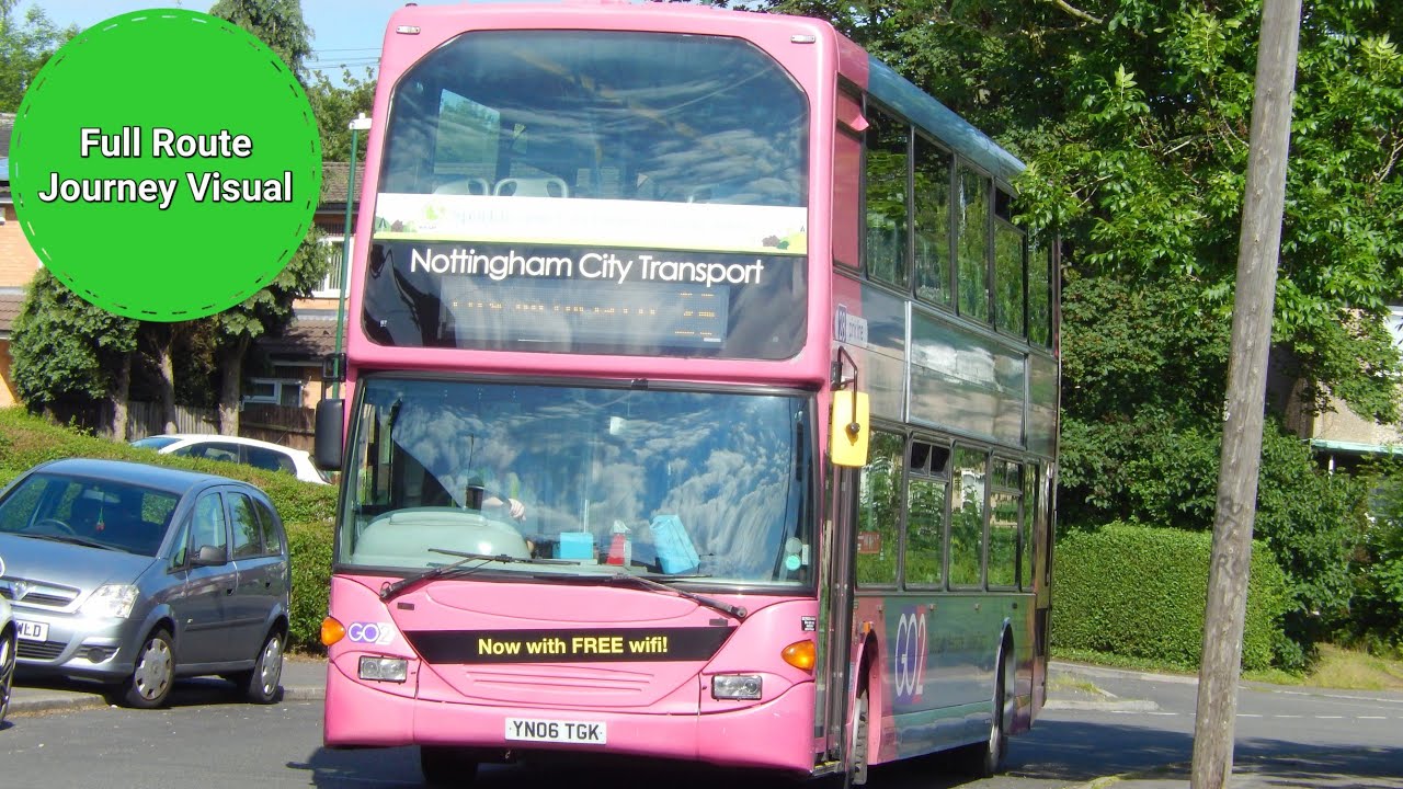 NCT Pink Line 28 Full Route Journey Visual Bilborough To City nct-pink-line-28-full-route-journey-visual-bilborough-to-city
