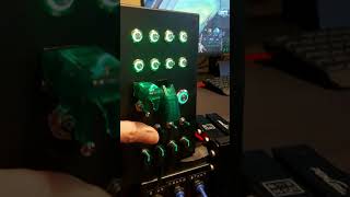 PC USB Button box 27 function metallic backlit Green simracing sim flight