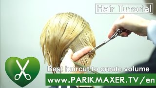 Best haircut to create volume. Hairdesign academy. parikmaxer tv USA