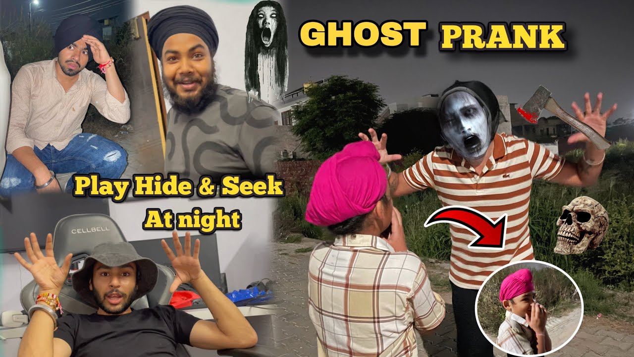 HIDE & SEEK PLAY WITH BROTHERS AT NIGHT😍 GHOST💀 PRANK ON BROTHER😂 ~ 