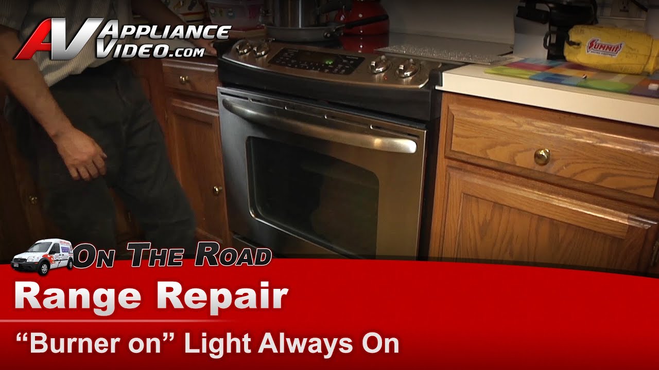 Range & Stove Repair - Burners are off & light staying on -GE, Hotp...