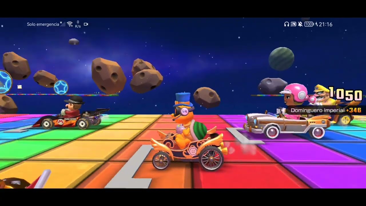 Temporada de Mario kart tour espacial tour Copa 2 pista 1-4