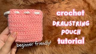 How to Crochet a Simple Pouch! (Beginner Tutorial)