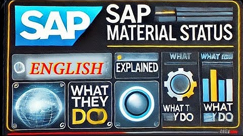 SAP Material Status explained - English Version